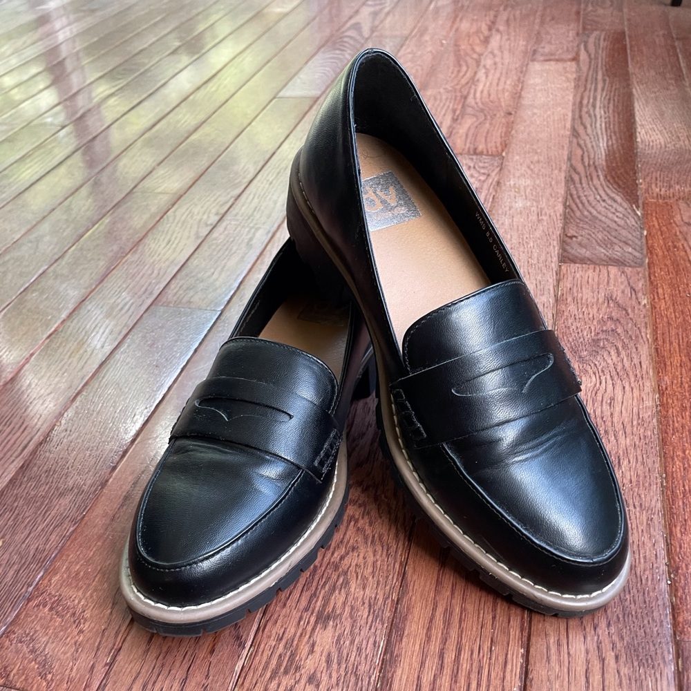 Black Faux Leather Shoes
